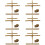 6Sets Durable Wooden Fire Starter Drill Kit Khaki Outdoor Camping Tool 7