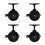 4Pcs Durable ABS Ice Fishing Spinning Reels Front Drag Black 4