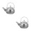 2Pcs Stainless Steel Tea Maker Pot with Removable Infuser Silver 4