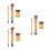 9Pcs Cosmetics Brush Set Bamboo Handle Nylon Bristles Assorted Colors 6