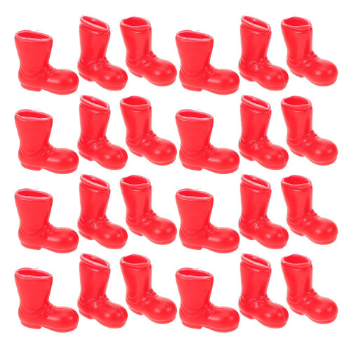 200Pcs Mini Santa Claus Boots Plastic Christmas Craft Table Decor 2