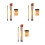 9Pcs Cosmetics Brush Set Bamboo Handle Nylon Bristles Assorted Colors 8