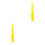 2Pcs Durable Yellow Plastic Paint Mixing Rods Manual Stirring Tools 10