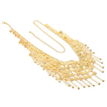 3Pcs Golden Metal Waist Chain Belt Women Tassel Layered Body Jewelry