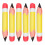 12Pcs PVC Inflatable Pencil Balloons Multi to School Decor 3