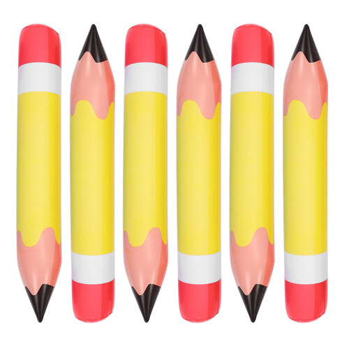 12Pcs PVC Inflatable Pencil Balloons Multi to School Decor 2