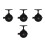 4Pcs Durable ABS Ice Fishing Spinning Reels Front Drag Black 8