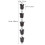 2Pcs Lightweight Black Rain Chain for Effective Gutter Water Drainage 10