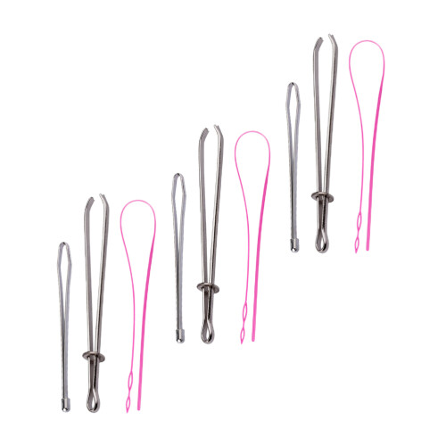 18Pcs Thread Inserting Tool Metal and Plastic DIY Sewing Thread Guide 2