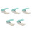 5Pcs Manual Star Hole Paper Punch Precise Smooth Edges Sky-Blue Tool 5