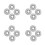 16Pcs Recessed Stainless Steel Fire Sprinkler Cover Plate Silver 9