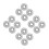 16Pcs Recessed Stainless Steel Fire Sprinkler Cover Plate Silver 7