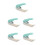 5Pcs Manual Star Hole Paper Punch Precise Smooth Edges Sky-Blue Tool 7