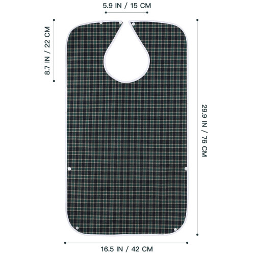 2Pcs Washable Elderly Bibs Clothing Protector for Adults 1