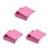 3Pcs Pink Square Tinplate Candy Containers with Lid for Home Use 4