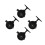 4Pcs Durable ABS Ice Fishing Spinning Reels Front Drag Black 3