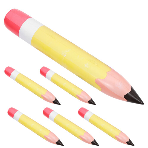 12Pcs PVC Inflatable Pencil Balloons Multi to School Decor 1
