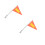 2Pcs Versatile Multi Color Motorcycle Safety Bike Flags with Pole 9