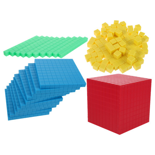 2Sets Base Ten Blocks Math Supplies for Teacher Classroom 2