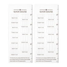 2Pcs Clear Acrylic Needle Gauge Ruler for Knitting Crochet Sewing Use