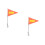 2Pcs Versatile Multi Color Motorcycle Safety Bike Flags with Pole 5
