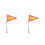 2Pcs Versatile Multi Color Motorcycle Safety Bike Flags with Pole 7