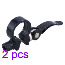2Pcs Quick Release Seatpost Clamp Black Aluminum Alloy for Fixed Gear