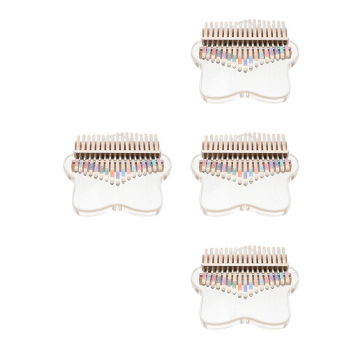 4Pièces Piano Pouce Transparent 17 Tons Kalimba Compact En 2