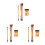 9Pcs Cosmetics Brush Set Bamboo Handle Nylon Bristles Assorted Colors 7