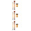 9Pcs Cosmetics Brush Set Bamboo Handle Nylon Bristles Assorted Colors 4