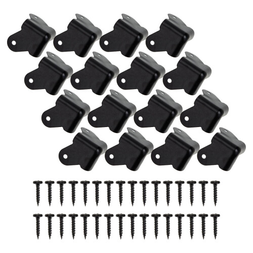 80Pcs Durable Black Iron Speaker Corner Protectors for Cabinets 2