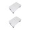 2Pcs Lightweight Aluminium Folding Table White for Picnic Camping 8