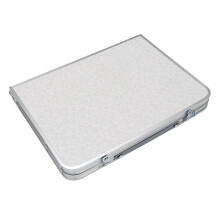 2Pcs Lightweight Aluminium Folding Table White for Picnic Camping