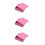3Pcs Pink Square Tinplate Candy Containers with Lid for Home Use 7