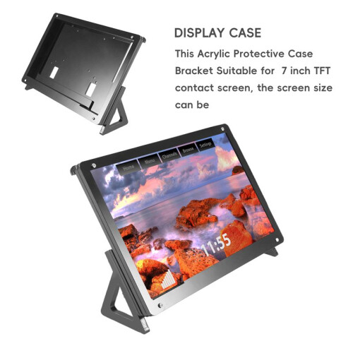 7 Pouces Support Ecran Acrylique Support Ecran Support Etui Support pour Raspberry Pi 3 Modèle B 1
