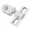 2Sets Robust Metal Pivot Hinges for Glass Bathroom Doors Silver Finish 3