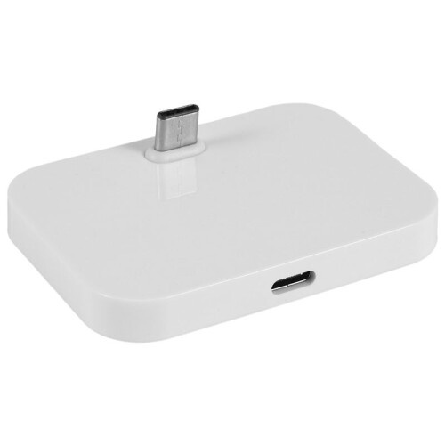 Mobile Phone Desktop Type-C Charger Stand Holder Cellphone Usb-C Charging Docking Station Silver