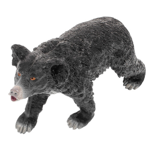 3Pcs Plastic Bear Ornaments Realistic Wildlife Animal Models for Decor