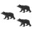 3Pcs Plastic Bear Ornaments Realistic Wildlife Animal Models for Decor 8