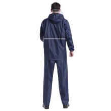3Pcs Navy Waterproof Outdoor Raincoat and Pants Set for Cycling Riding