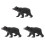 3Pcs Plastic Bear Ornaments Realistic Wildlife Animal Models for Decor 4