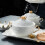 2Sets White Ceramic Soup Cup with Lid Simple Kitchen Tableware 6