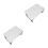 2Pcs Lightweight Aluminium Folding Table White for Picnic Camping 6