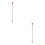 2Pcs Paint Sprayer Pole Extension Stainless Steel Silver Practical 3