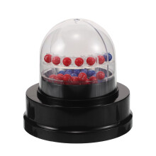 1Set Tafelspel Loterijbal Machine Zwart, Mini En Handzaam
