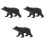 3Pcs Plastic Bear Ornaments Realistic Wildlife Animal Models for Decor 5