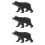 3Pcs Plastic Bear Ornaments Realistic Wildlife Animal Models for Decor 9