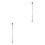 2Pcs Paint Sprayer Pole Extension Stainless Steel Silver Practical 7
