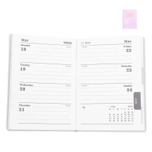 4St Roze Pocket Planner PU Cover Compact 2026 Maandelijkse Kalender