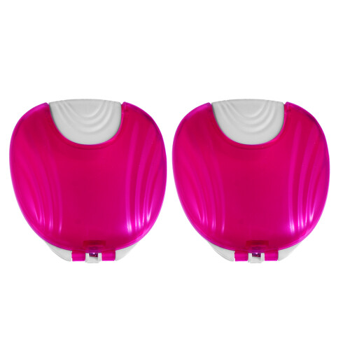 6Pcs Portable Resin Braces Retainer Holder Rosy Seashell 1